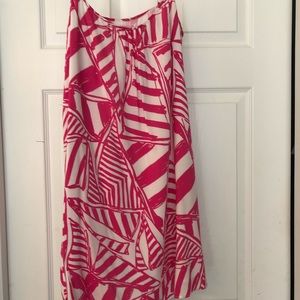 EUC LILLY PULITZER DAPHNE DRESS IN PINK YACHT SEA